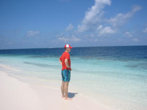 Markus bei der Insel-Umrundung