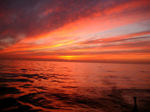 Sonnenaufgang auf dem Kanal