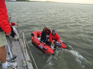 Katrin, Robert und ich auf dem Weg zum Abendessen